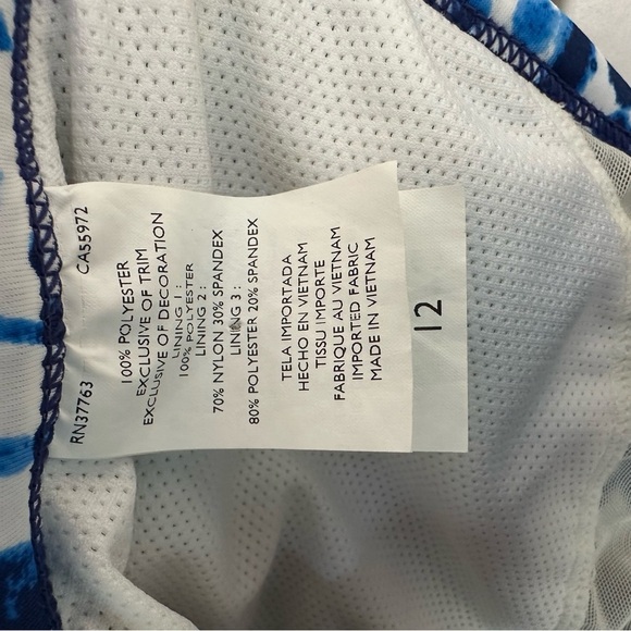 Nike One Piece Training Swimsuit Womens 12 Navy Crossback Athletic Swim - Picture 5 of 6